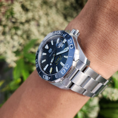 Tag Heuer Aquaracer Calibre 5 Ceramic Blue Dial 43mm - Complete Set