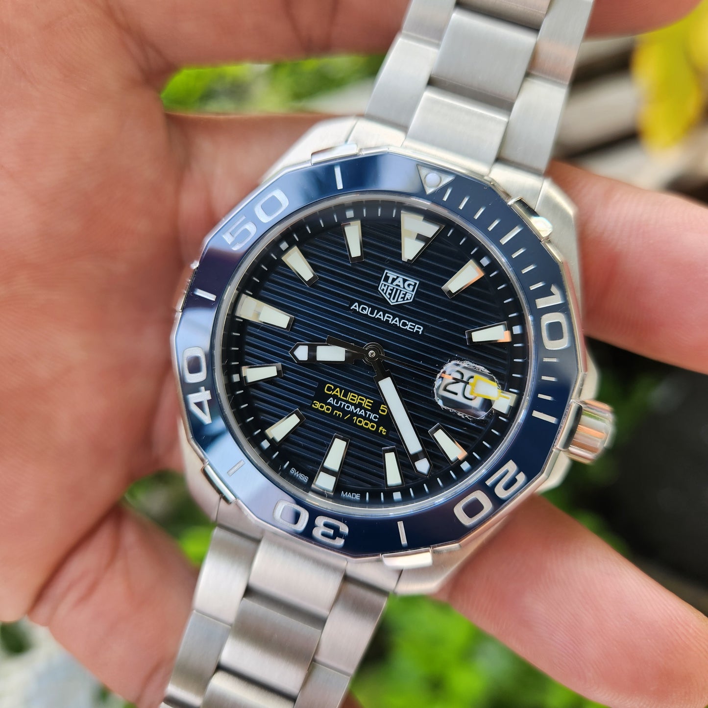Tag Heuer Aquaracer Calibre 5 Ceramic Blue Dial 43mm - Complete Set