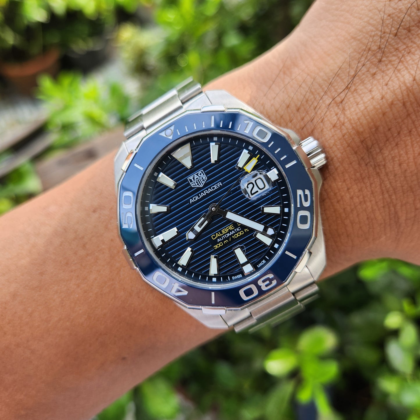 Tag Heuer Aquaracer Calibre 5 Ceramic Blue Dial 43mm - Complete Set