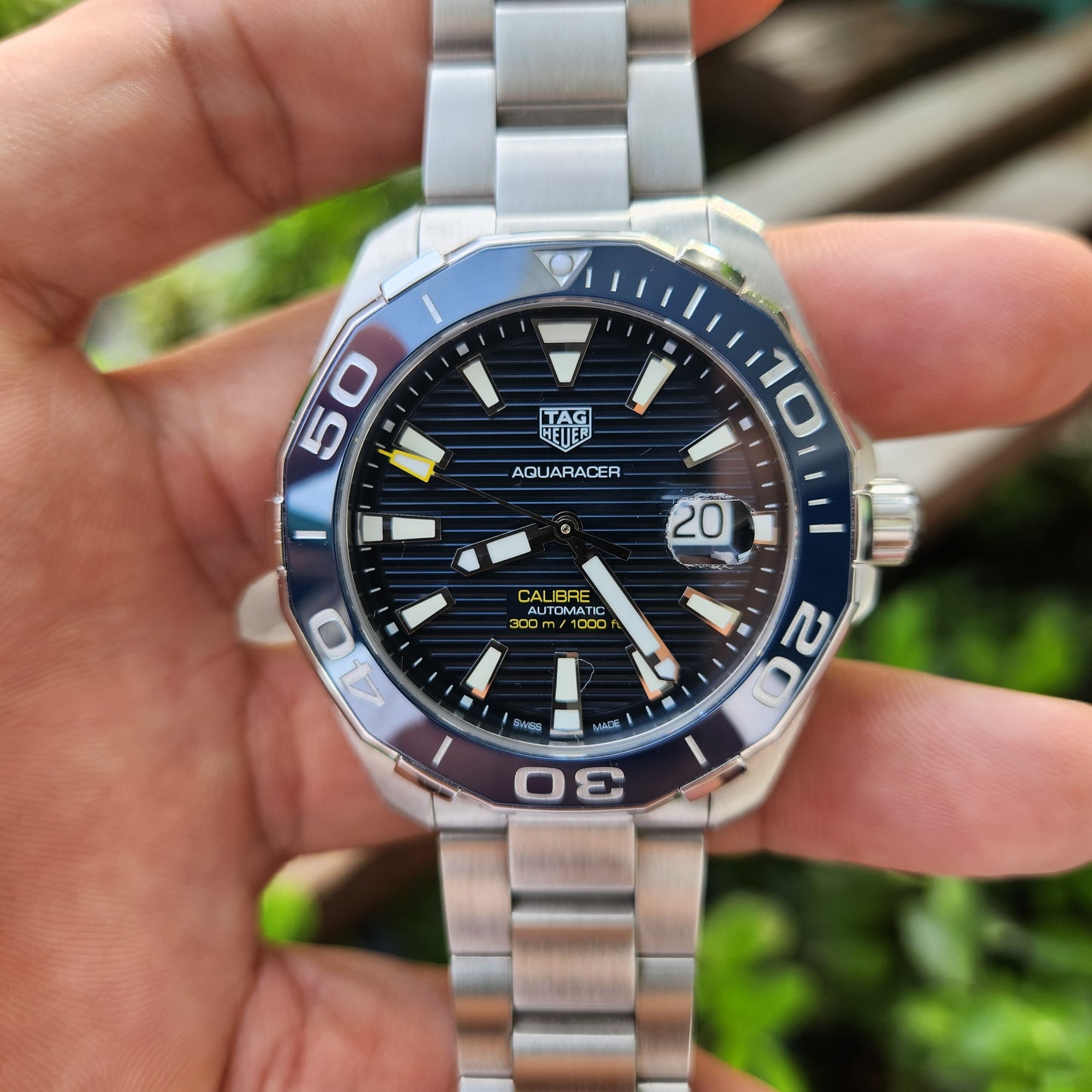 Tag Heuer Aquaracer Calibre 5 Ceramic Blue Dial 43mm - Complete Set