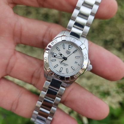 Tag Heuer Ladies Aquaracer Mother of Pearl White Dial 27mm - Complete Set