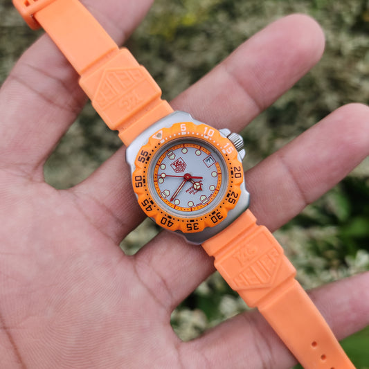 Tag Heuer Ladies F1 Classic 28mm - White and Orange Accent Dial