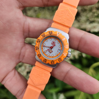 Tag Heuer Ladies F1 Classic 28mm - White and Orange Accent Dial