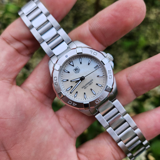Tag Heuer Ladies Aquaracer Mother of Pearl White Dial 32mm