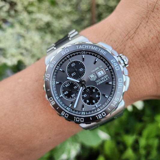 Tag Heuer F1 Chronograph Calibre 16 Ceramic Band and Bezel Anthracite Grey Dial 44mm