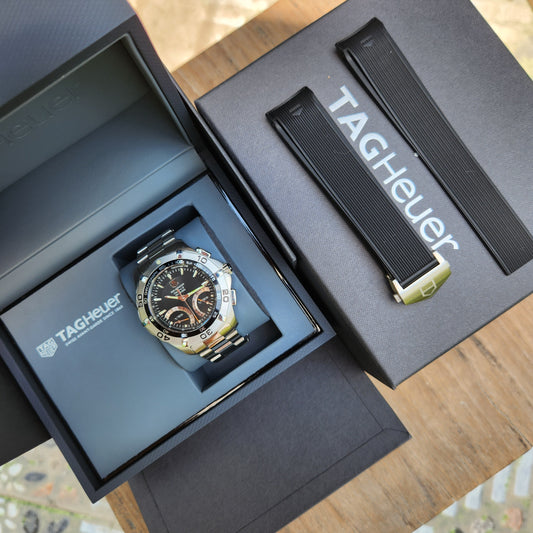 Tag Heuer Aquaracer Caliber S Chronograph Black Dial 43mm