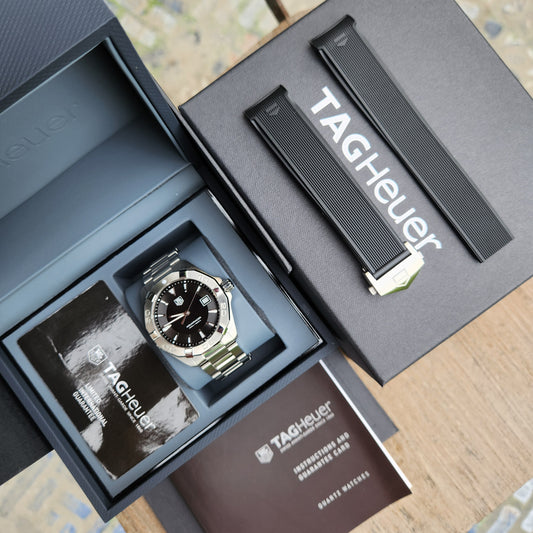 Tag Heuer Aquaracer 300M Black Dial 41mm - Complete Set