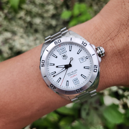 Tag Heuer F1 Calibre 5 White Dial 41mm - Complete Set
