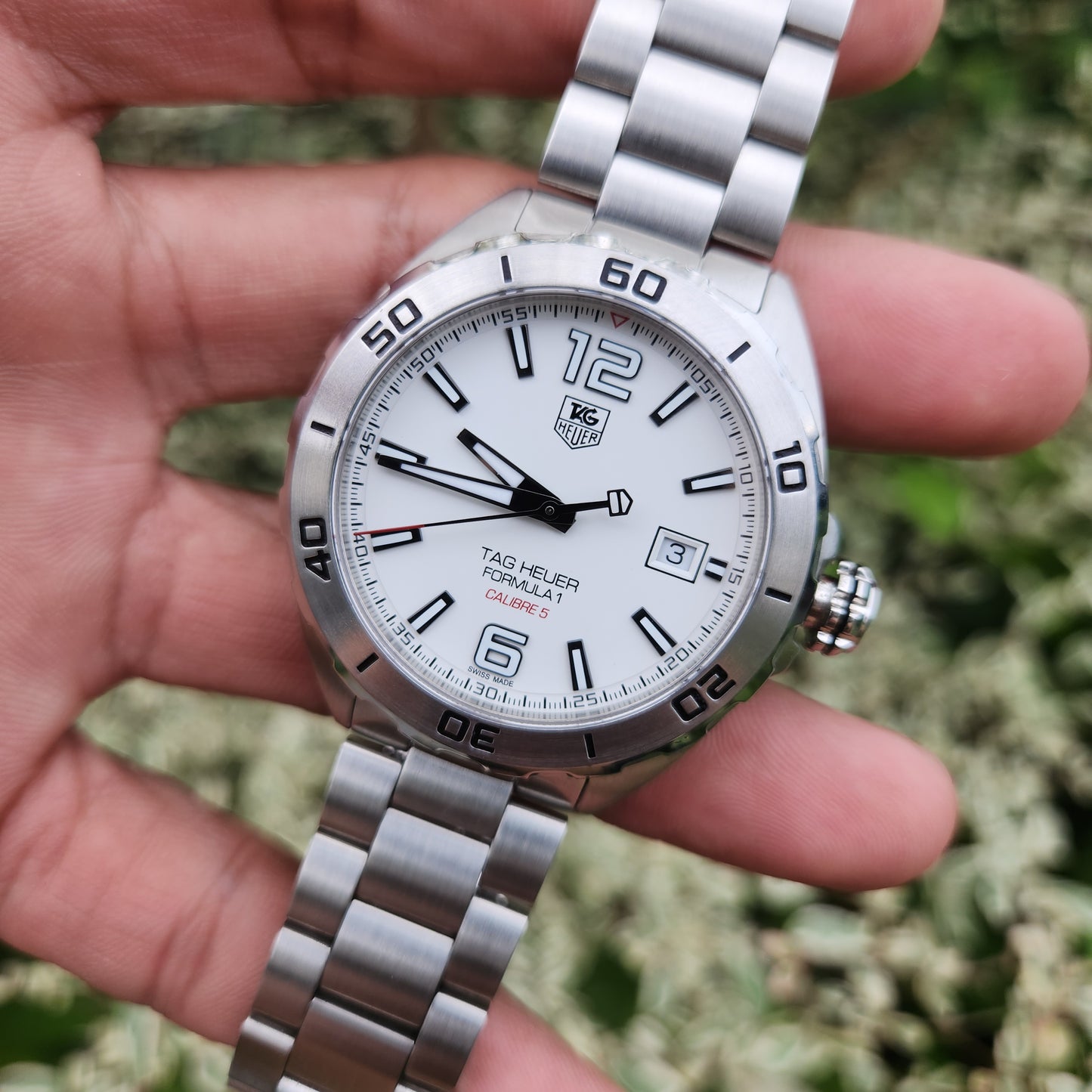 Tag Heuer F1 Calibre 5 White Dial 41mm - Complete Set