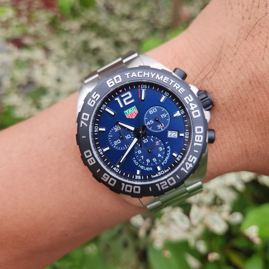 Tag Heuer F1 Chronograph Deep Blue Dial 43mm - Complete Set (Brand New - 2025 model)