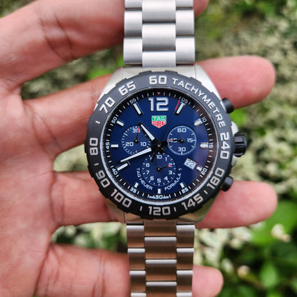 Tag Heuer F1 Chronograph Deep Blue Dial 43mm - Complete Set (Brand New - 2025 model)