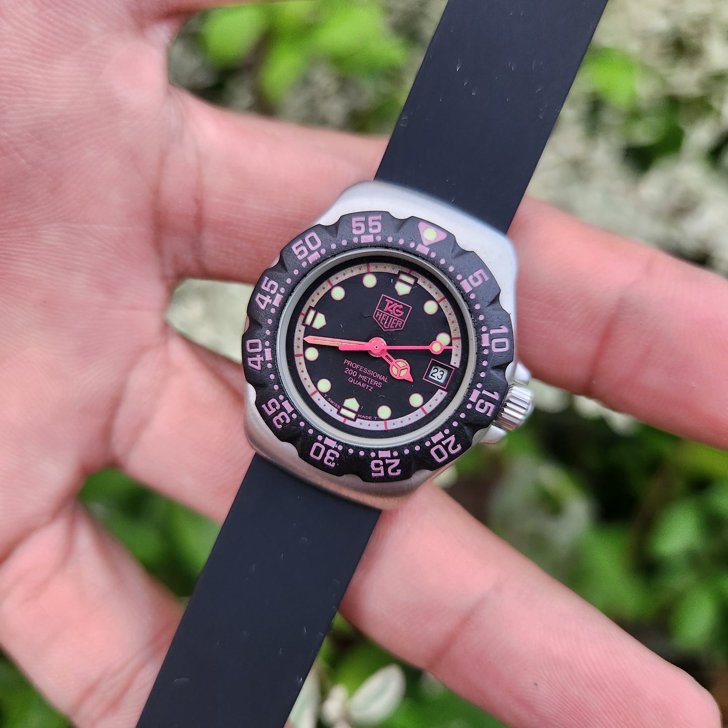 Tag Heuer Ladies Classic in Black/Pink Accent Dial