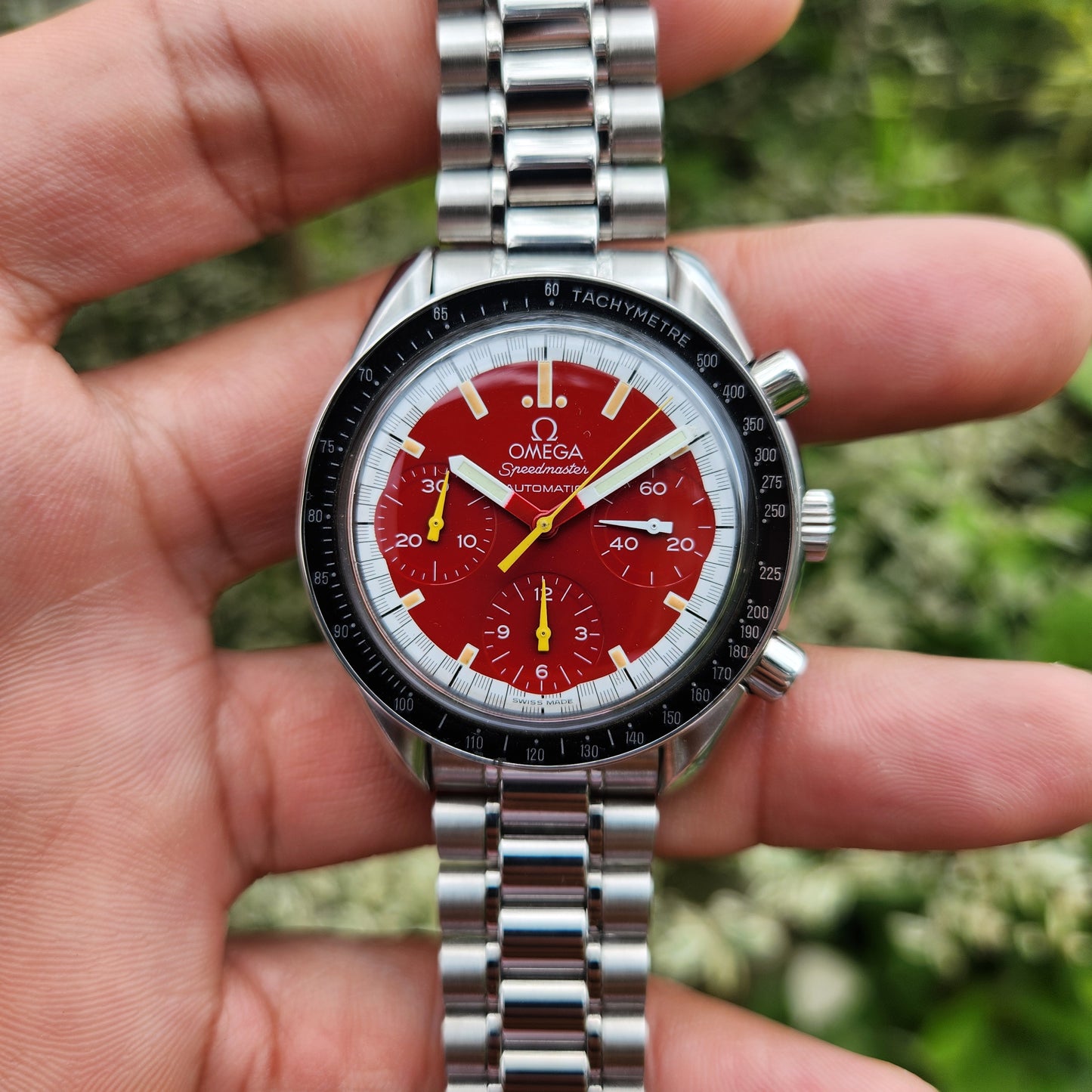Omega Speedmaster Reduced Racing Chronograph Michael Schumacher Ferrari Red Dial Edition 39mm