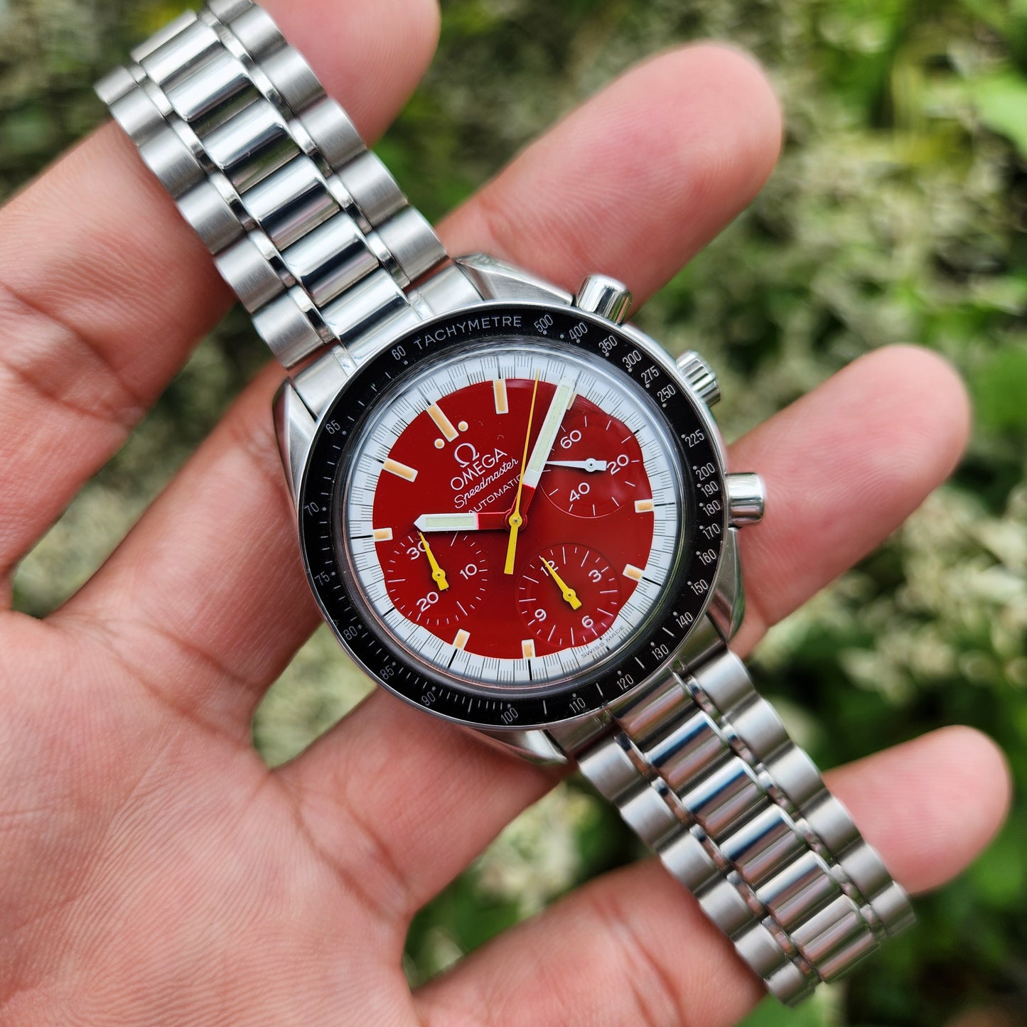 Omega Speedmaster Reduced Racing Chronograph Michael Schumacher Ferrari Red Dial Edition 39mm