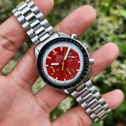 Omega Speedmaster Reduced Racing Chronograph Michael Schumacher Ferrari Red Dial Edition 39mm