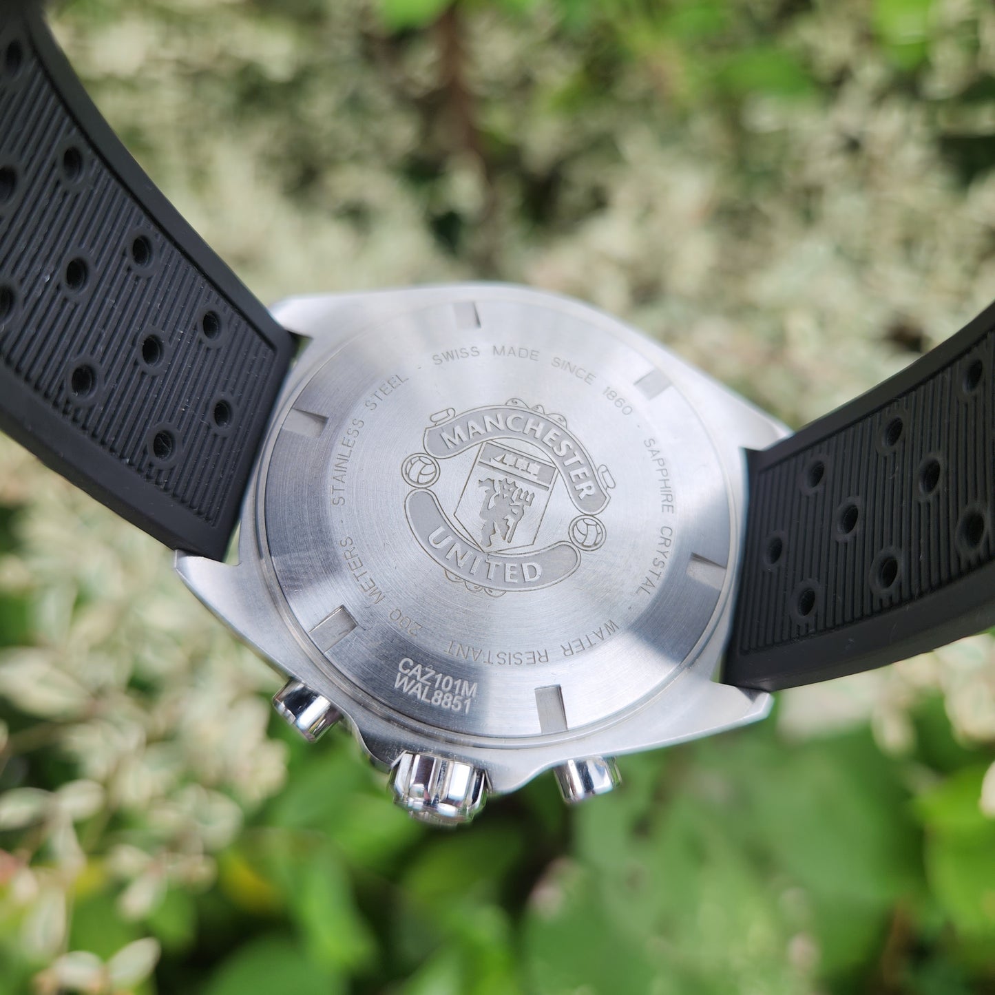 Tag Heuer F1 Chronograph Manchester United Edition Red Accent in Grey Dial 43mm - Complete Set