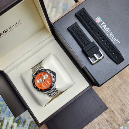 Tag Heuer F1 Chronograph Alonso 41mm Orange Dial