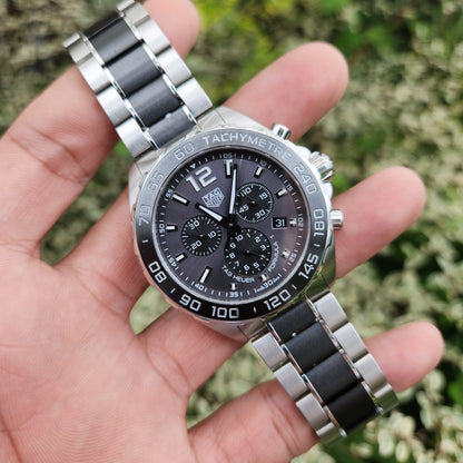 Tag Heuer F1 Chronograph Ceramic Bezel Anthracite Grey Dial 43mm