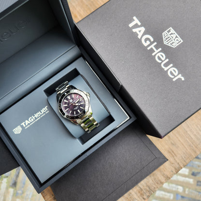 Tag Heuer Ladies Aquaracer Ceramic Bezel Black Mother of Pearl Dial 35mm