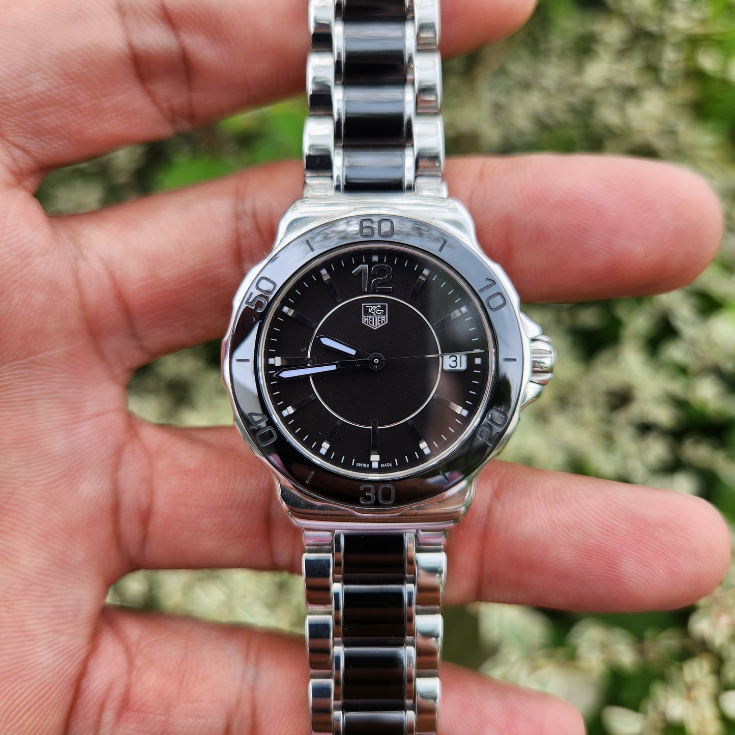 Tag Heuer Ladies Formula 1 Midsize Ceramic Bezel and Bracelet 37mm - Black Dial