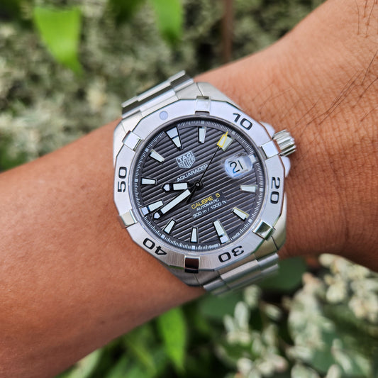 Tag Heuer Aquaracer Calibre 5 Lacquered Grey Dial 41mm - Complete Set