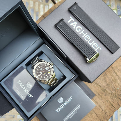 Tag Heuer Aquaracer Calibre 5 Lacquered Grey Dial 41mm - Complete Set