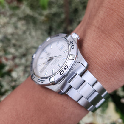 Tag Heuer Aquaracer Calibre 5 White/Silver Dial 41mm