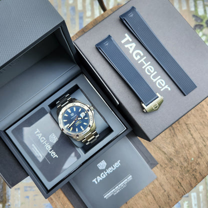 Tag Heuer Aquaracer Calibre 5 Blue Dial 43mm - Complete Set