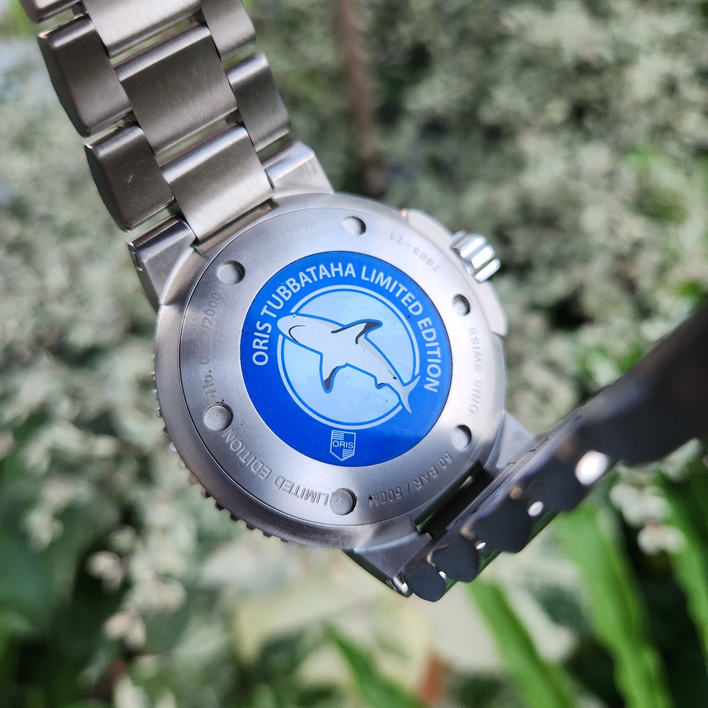 Oris Aquis Tubbataha Titanium Limited Edition Ceramic Bezel in Blue Dial 46mm - Complete Set