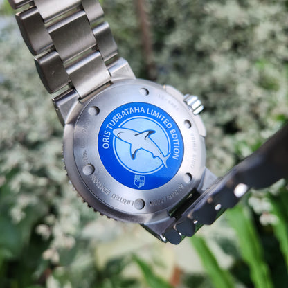 Oris Aquis Tubbataha Titanium Limited Edition Ceramic Bezel in Blue Dial 46mm - Complete Set