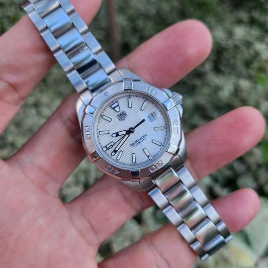 Tag Heuer Ladies Aquaracer Automatic Calibre 9 White Mother of Pearl Dial 32mm