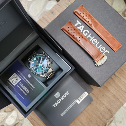 Tag Heuer Carrera Chronograph Heuer 02 Ceramic Bezel in Blue Dial 44mm - Complete Set Model/Ref：CBN2A1A (2023 model)