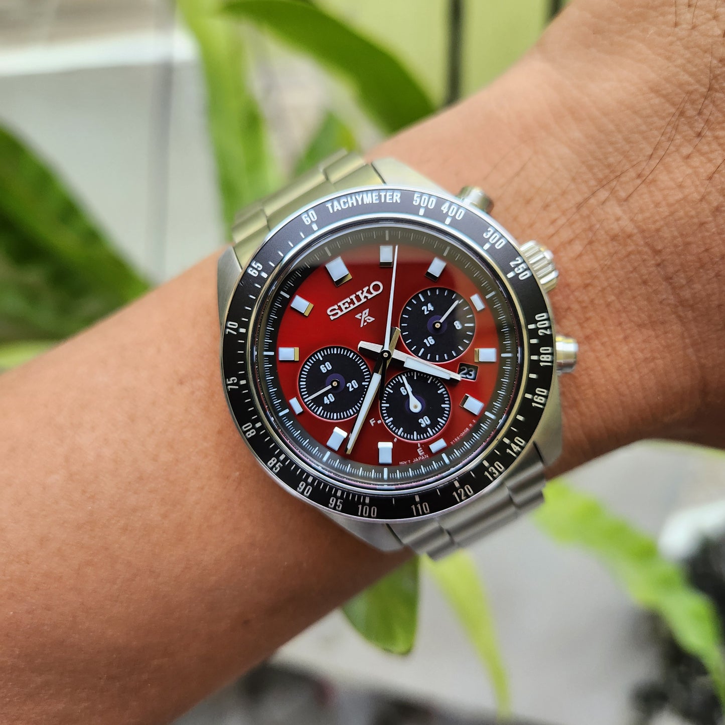 Seiko Prospex Speedtimer Solar Chronograph U.S. Special Edition 41mm Red dial - Complete Set