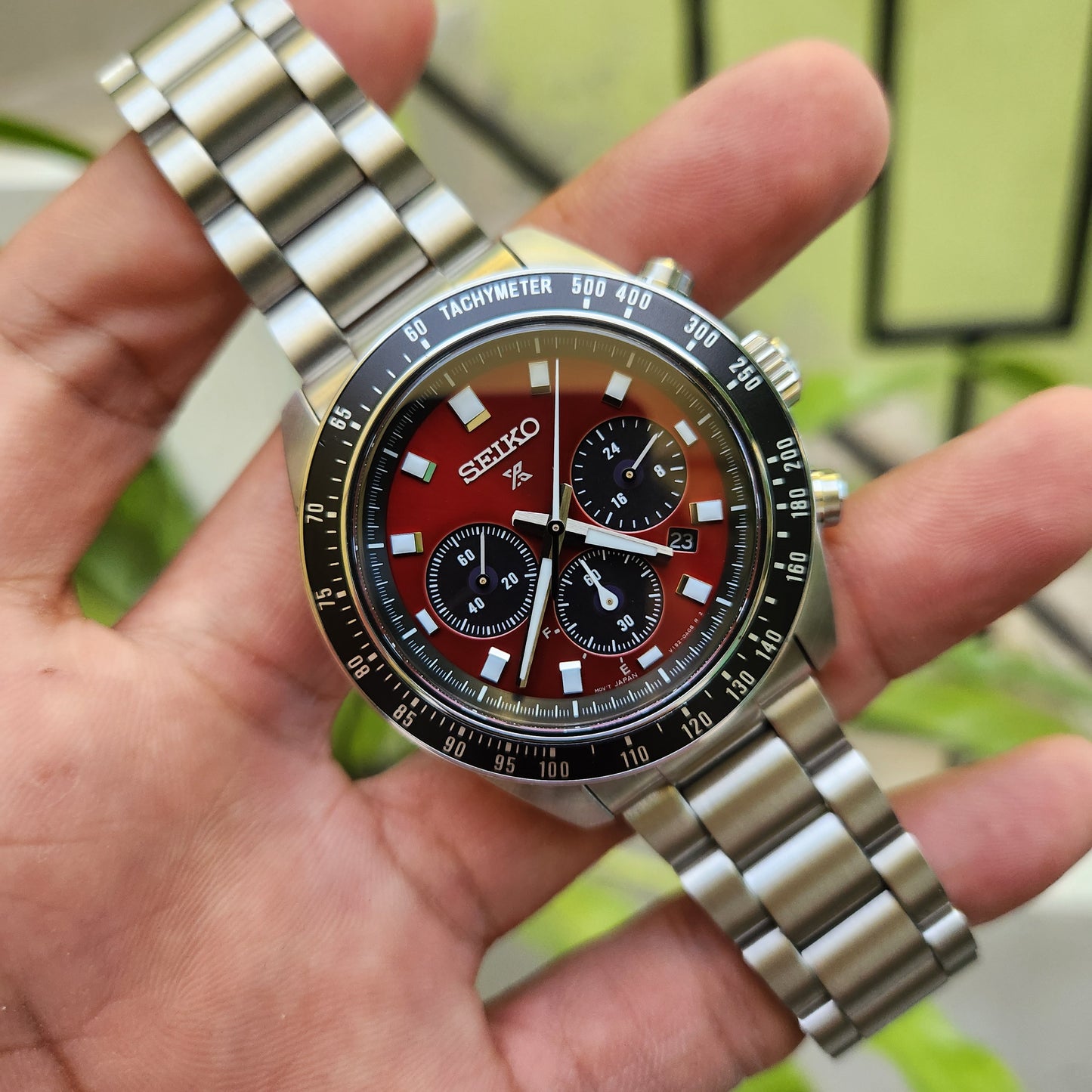 Seiko Prospex Speedtimer Solar Chronograph U.S. Special Edition 41mm Red dial - Complete Set