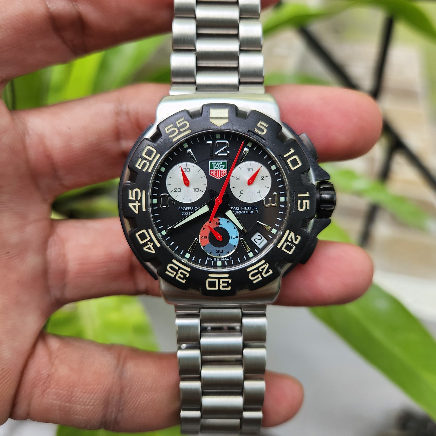 Tag Heuer F1 Chronograph 40mm Black Dial