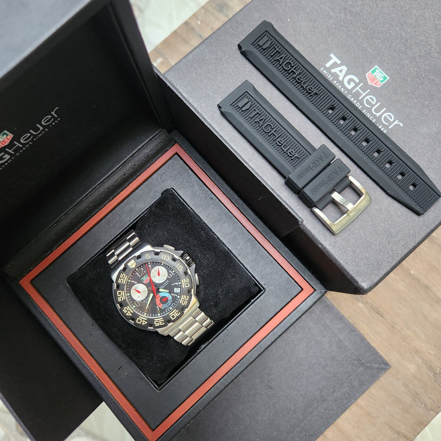 Tag Heuer F1 Chronograph 40mm Black Dial