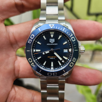 Tag Heuer Aquaracer 300M Blue Dial 41mm - Complete Set