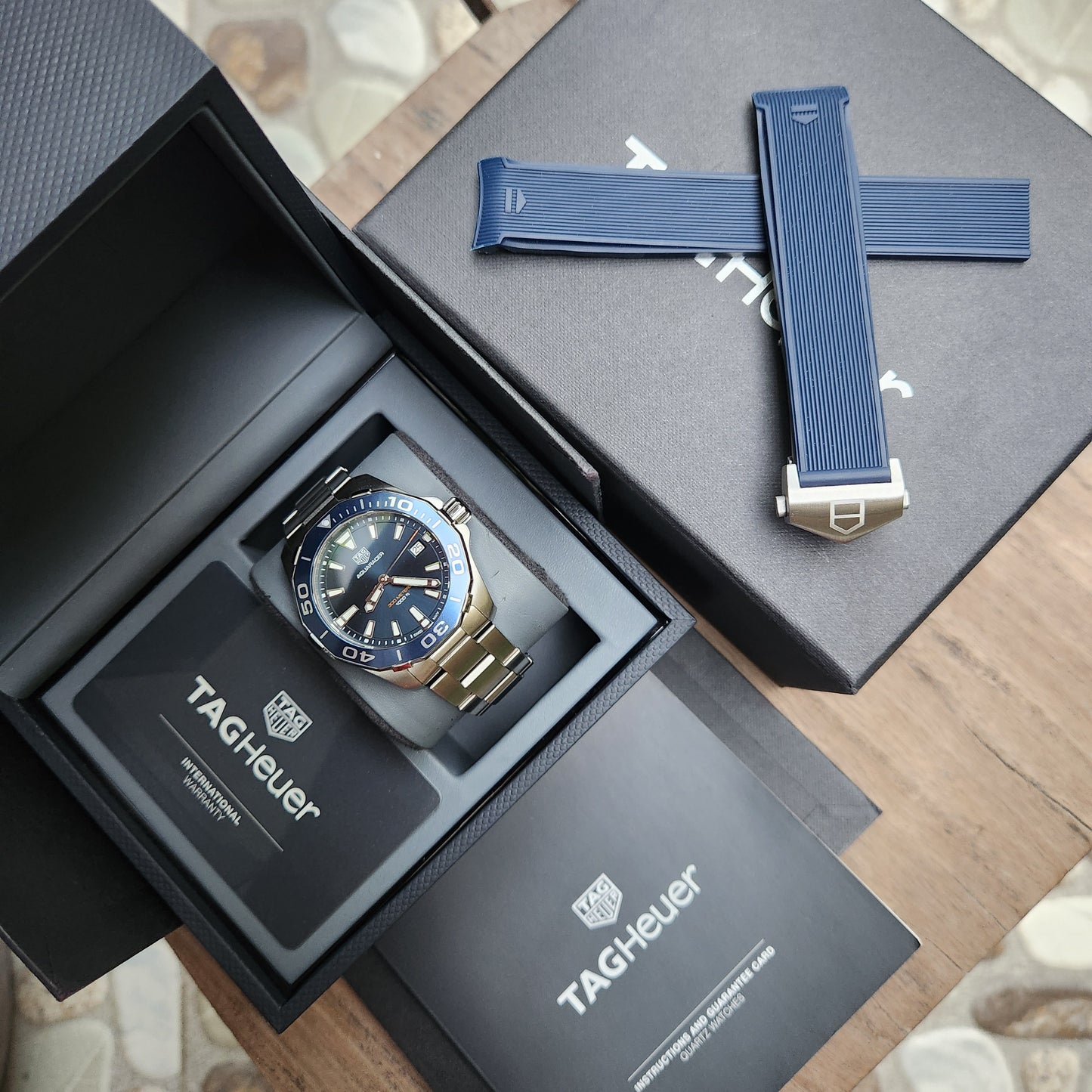 Tag Heuer Aquaracer 300M Blue Dial 41mm - Complete Set