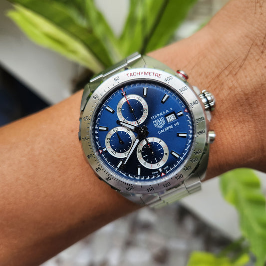 Tag Heuer F1 Chronograph Calibre 16 Irisdescent Blue Dial 44mm
