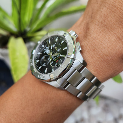 Tag Heuer Aquaracer Chronograph Grande Date Black Dial 43mm - Complete Set