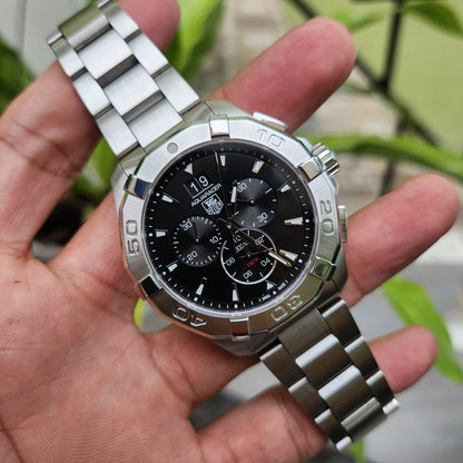 Tag Heuer Aquaracer Chronograph Grande Date Black Dial 43mm - Complete Set