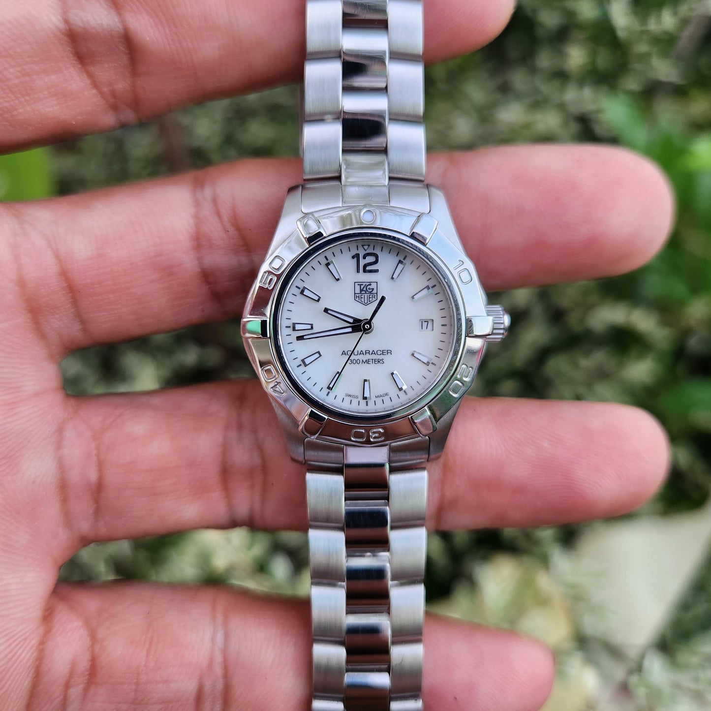 Tag Heuer Ladies Aquaracer Mother of Pearl White Dial 27mm