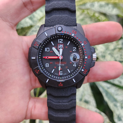 Luminox Carbonox Navy Seal Black Red Accent 45mm - Complete Set