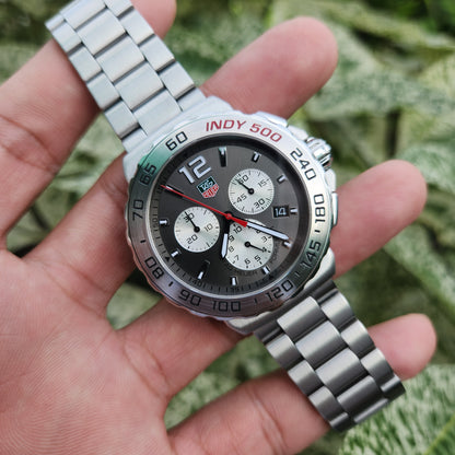 Tag Heuer F1 Chronograph INDY 500 Anthracite Sunray Grey Dial 42mm