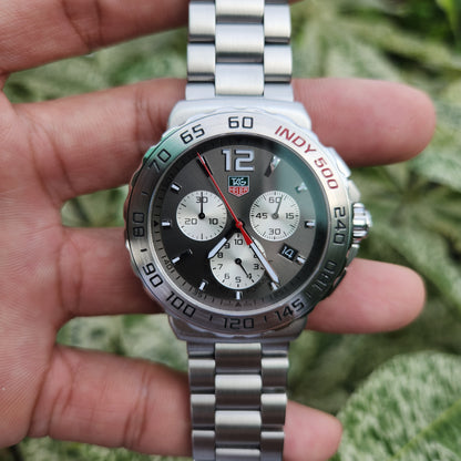 Tag Heuer F1 Chronograph INDY 500 Anthracite Sunray Grey Dial 42mm