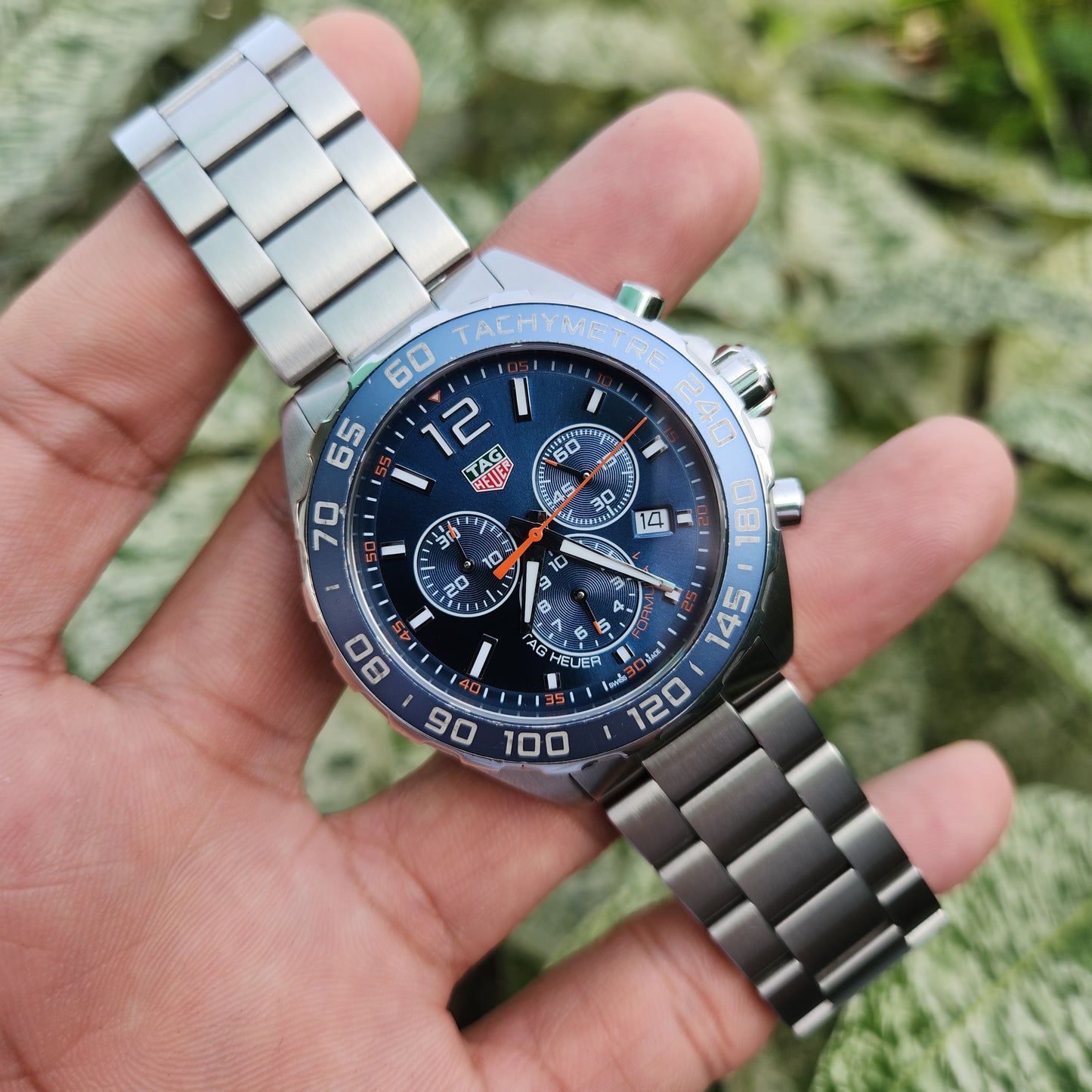 Tag Heuer F1 Chronograph Sunburst Blue Dial 43mm
