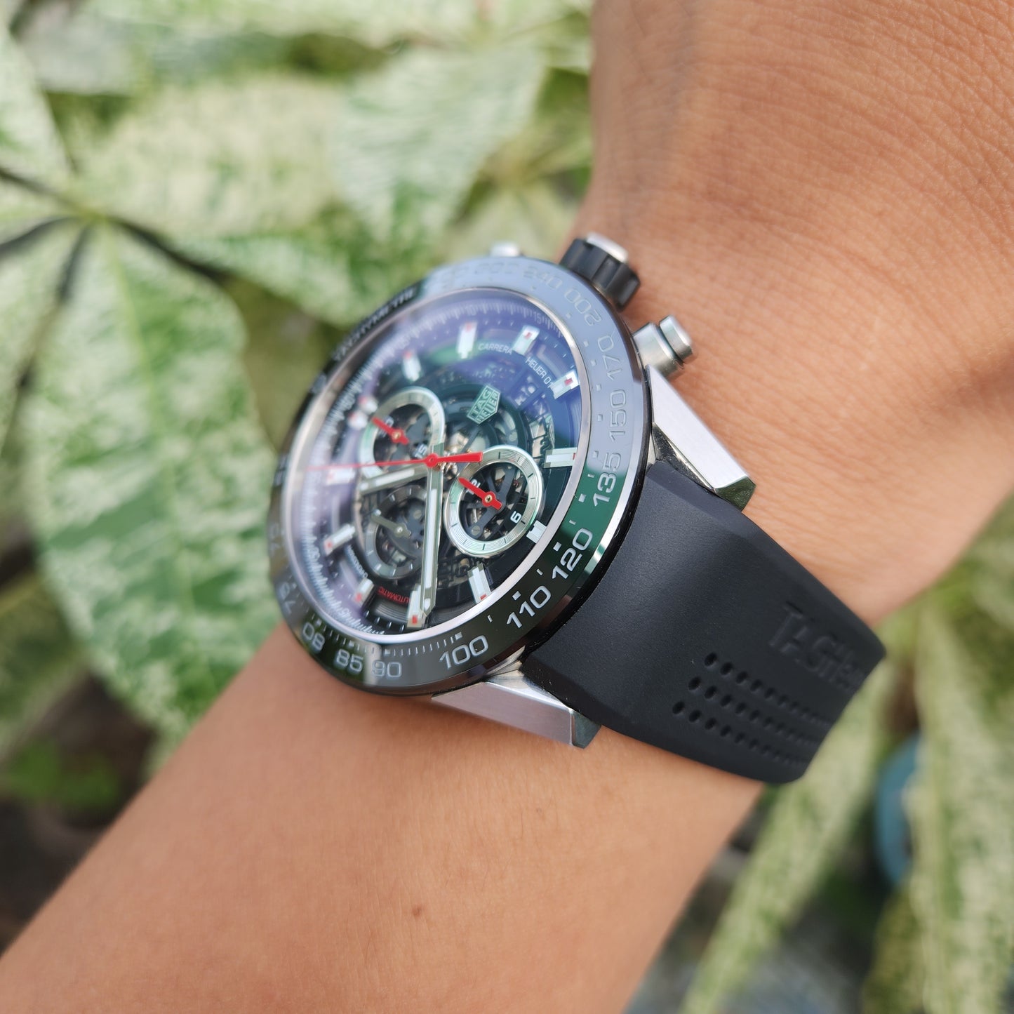 Tag Heuer Carerra Heuer 01 Chronograph Ceramic Bezel in Skeleton Dial 43mm - Complete Set