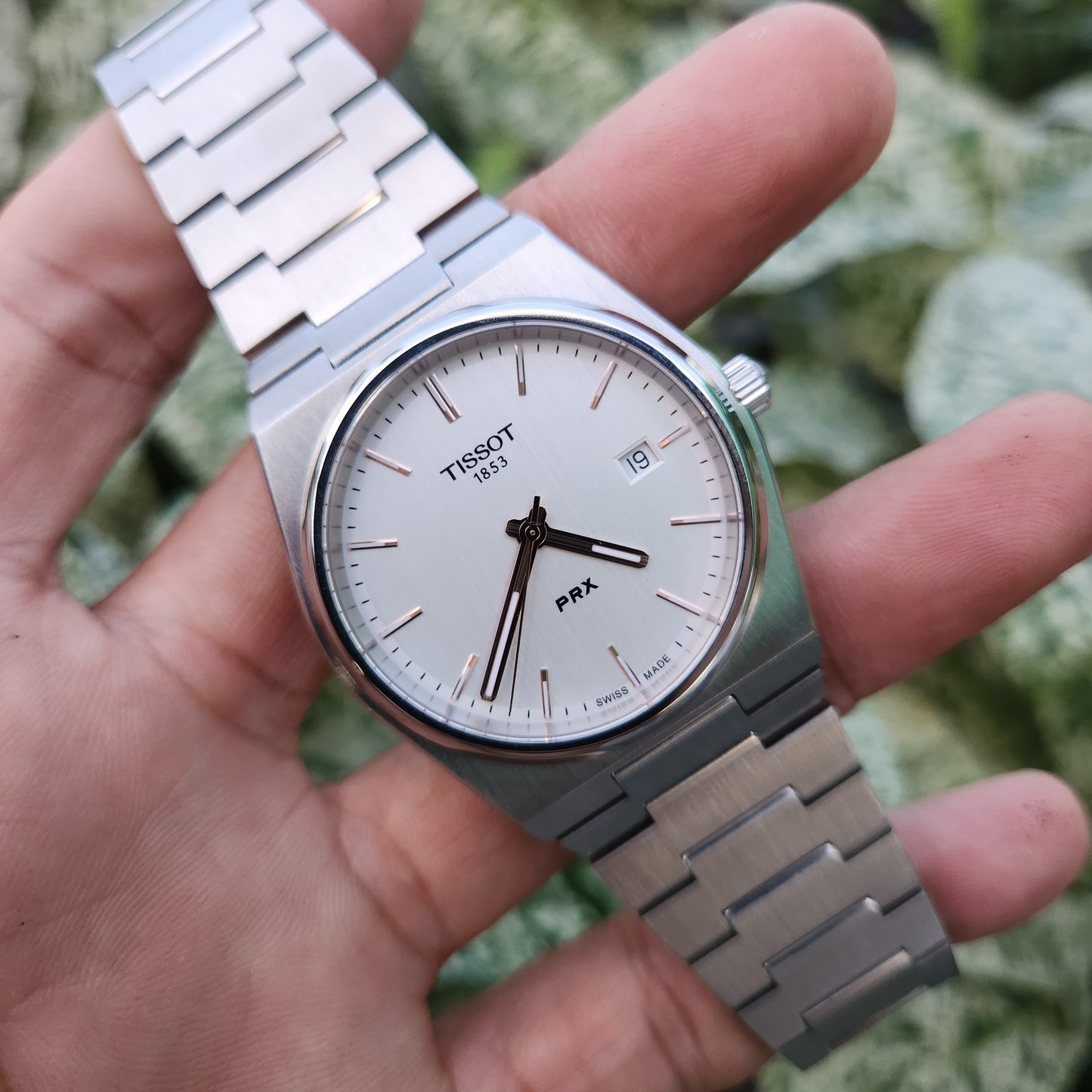 Tissot PRX Rose Gold Indeces in Silver/White Dial 40mm