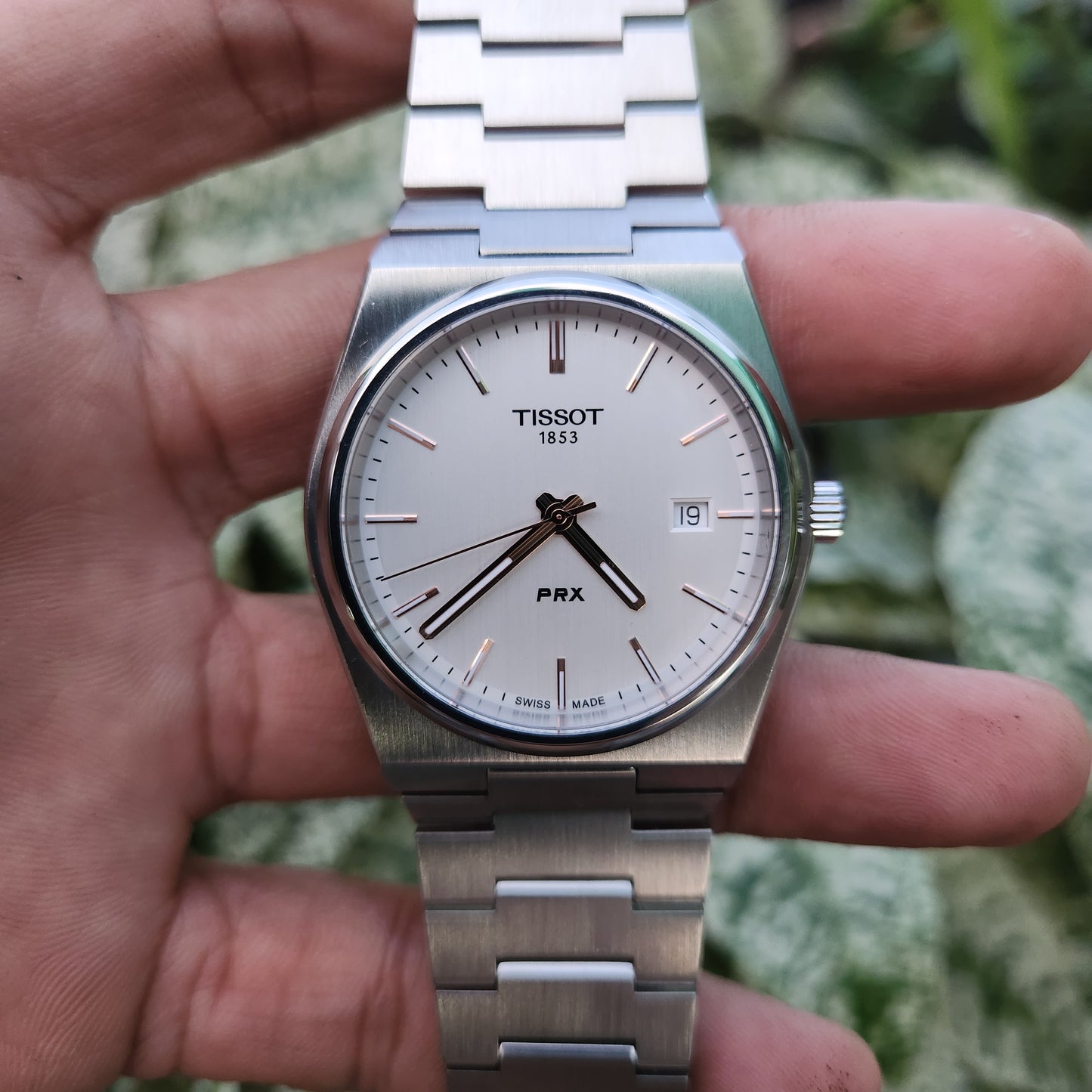 Tissot PRX Rose Gold Indeces in Silver/White Dial 40mm