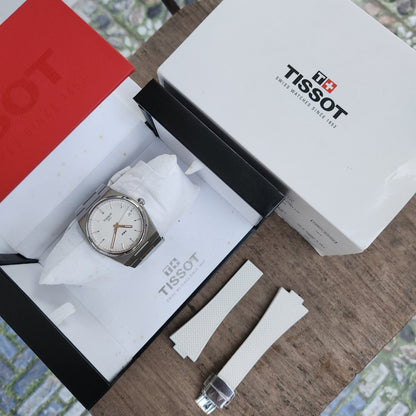 Tissot PRX Rose Gold Indeces in Silver/White Dial 40mm